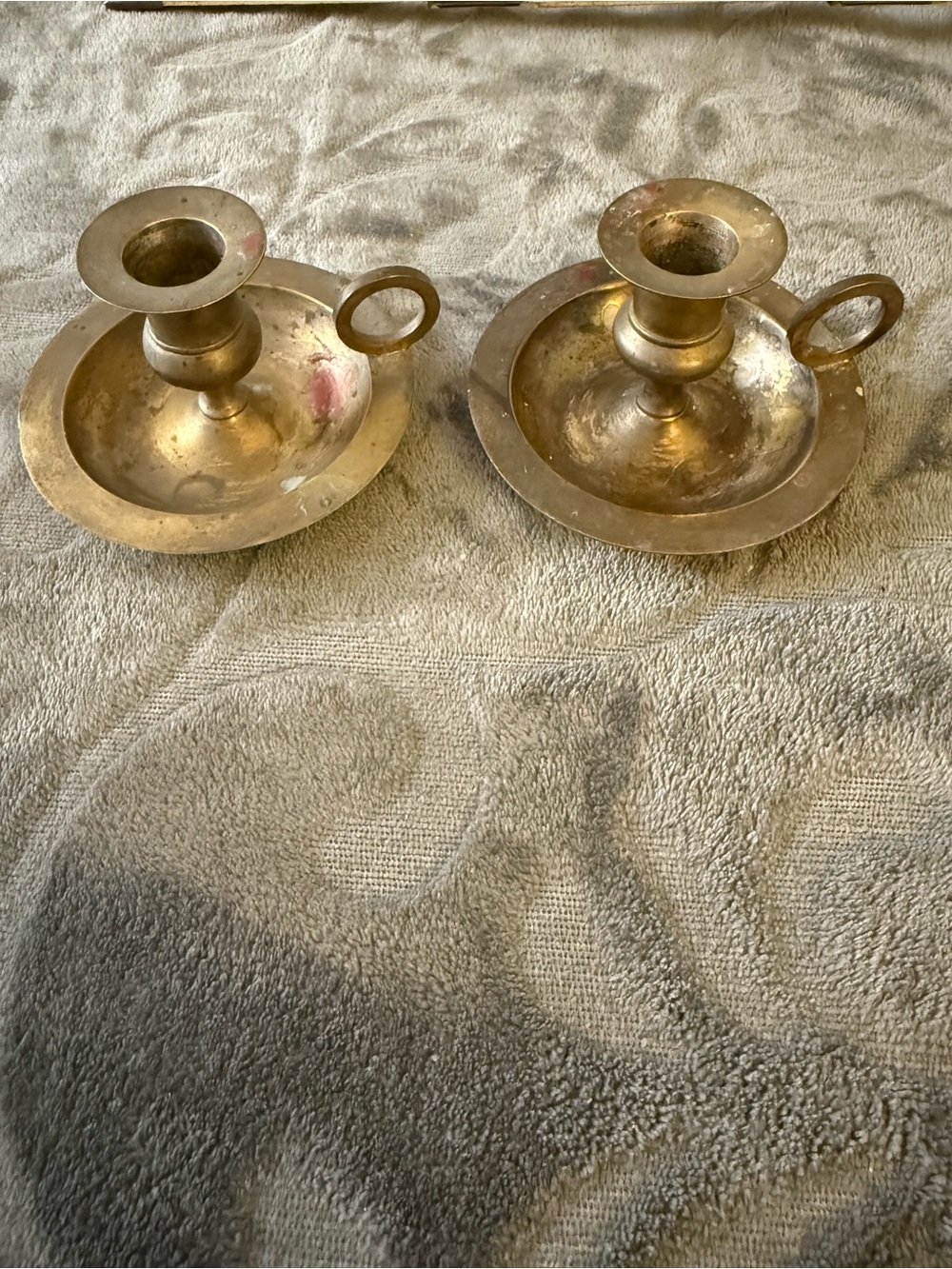 Brass Chamber stick Taper Candle Holders - Set of 2  OSK